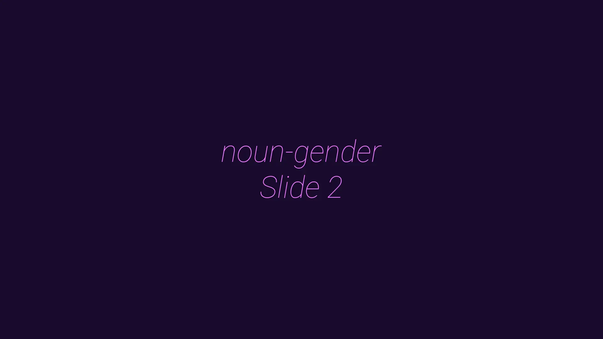 Noun Gender 3