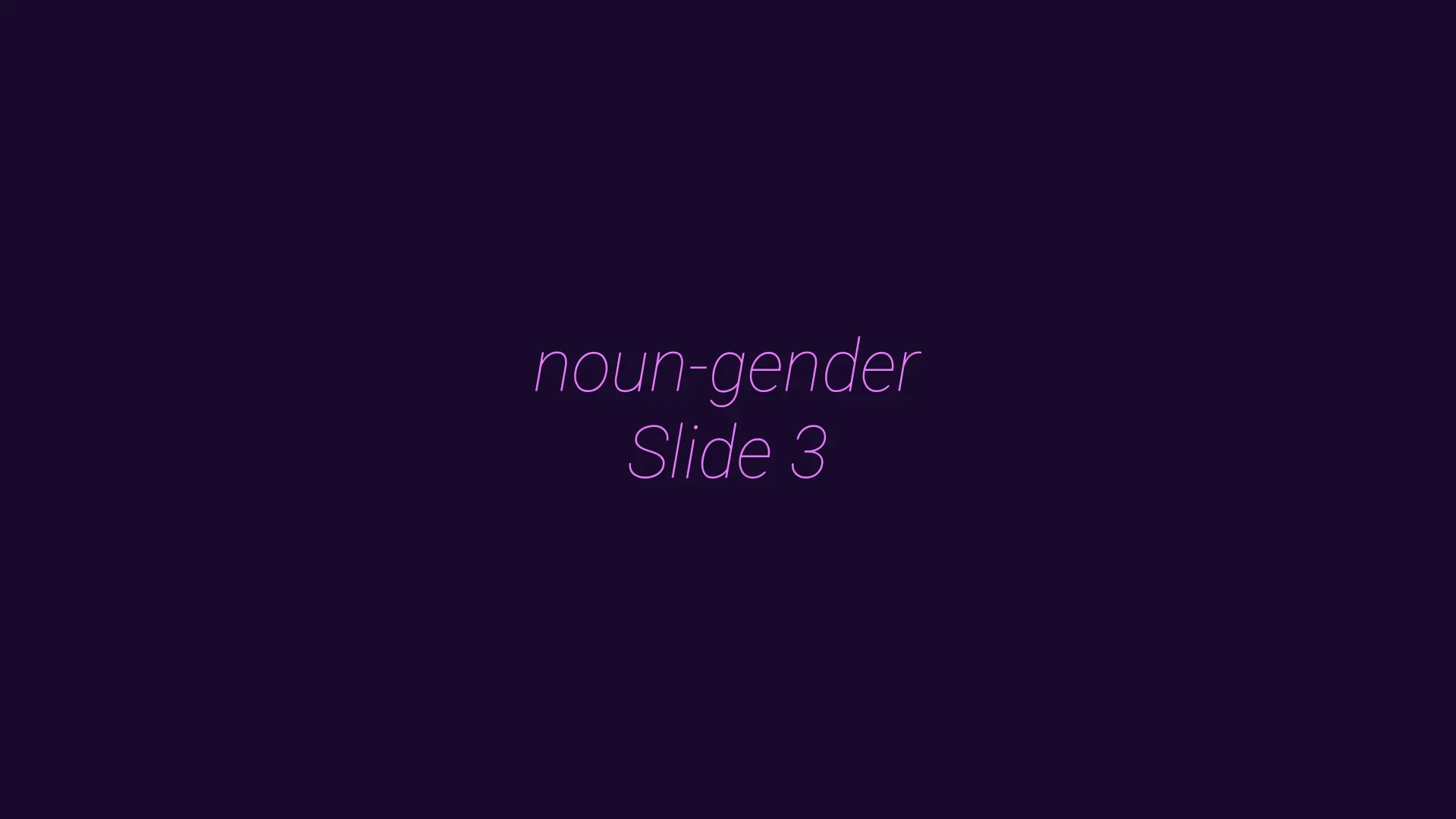 Noun Gender 4
