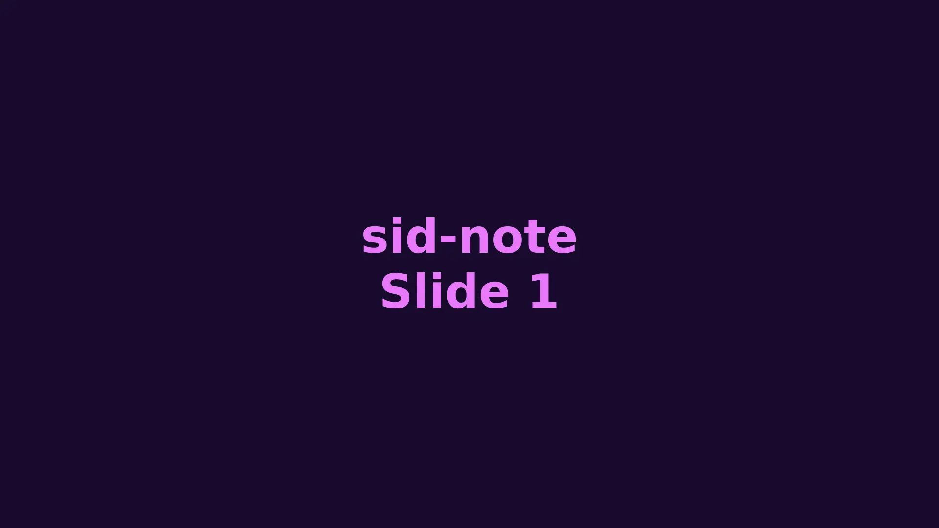 Sid Note 2